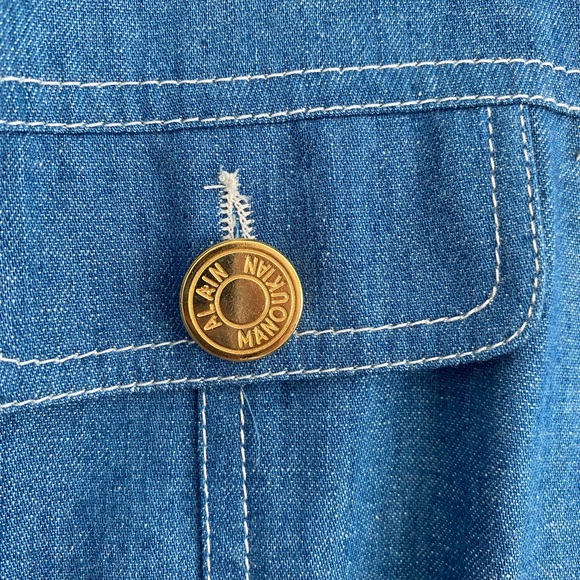 Alain Manoukian 100% cotton denim shirt size 40/M - Picture 3 of 12